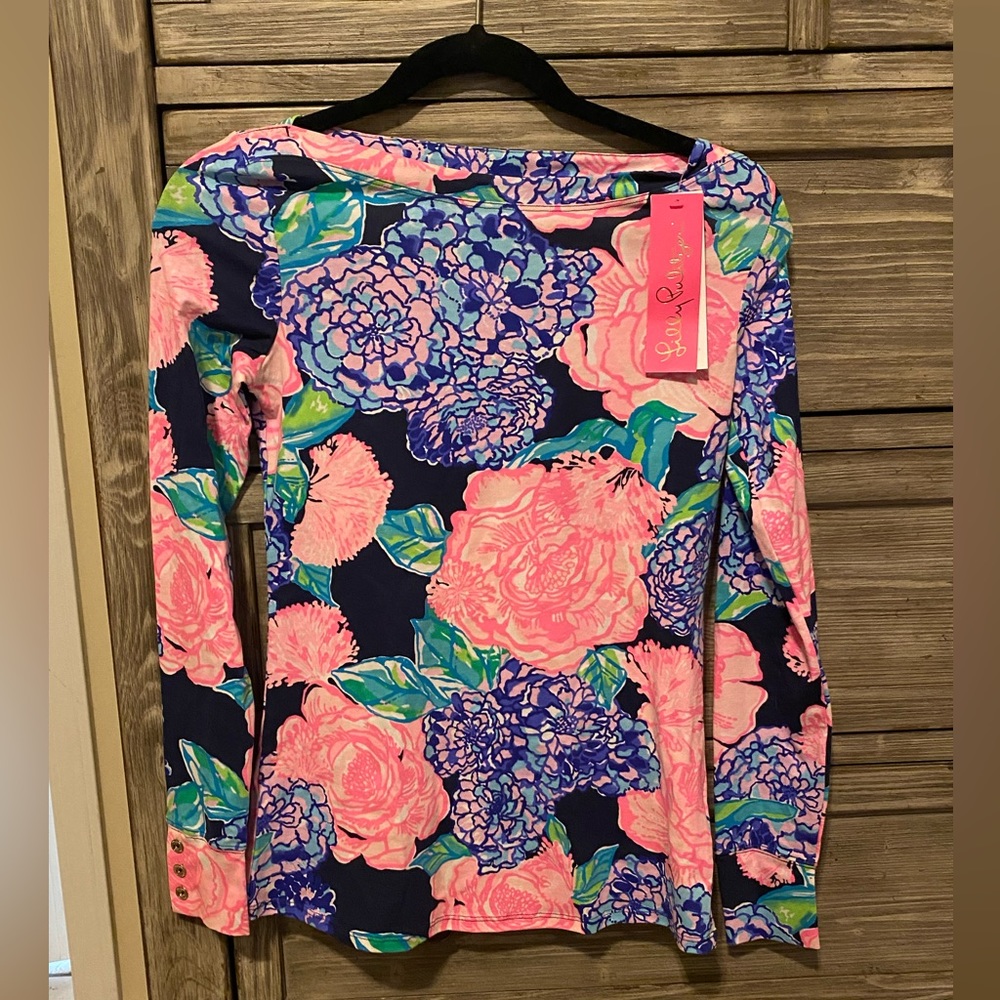 Lily Pulitzer XS floral long sleeve top